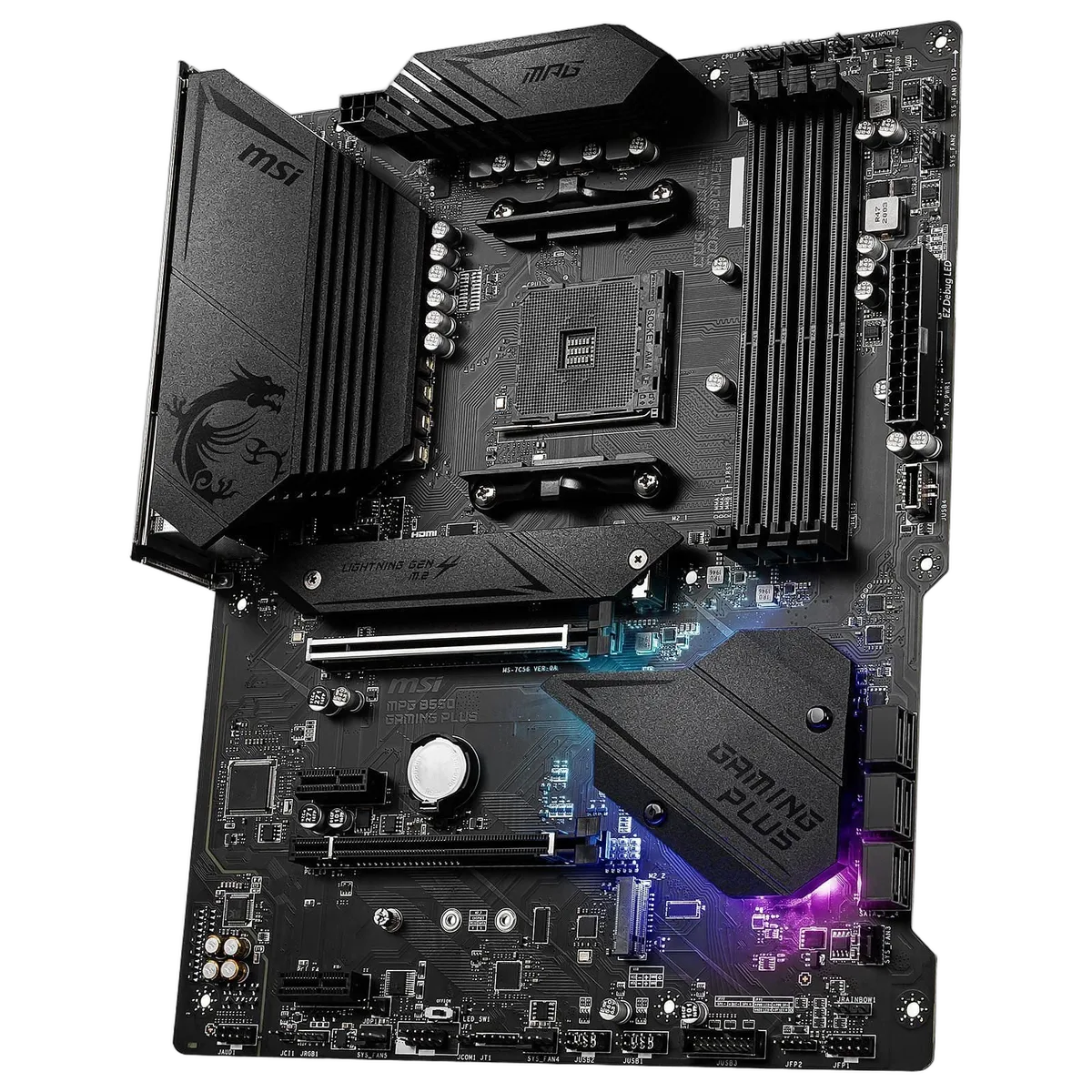 MSI MPG B550 GAMING PLUS — vue 3