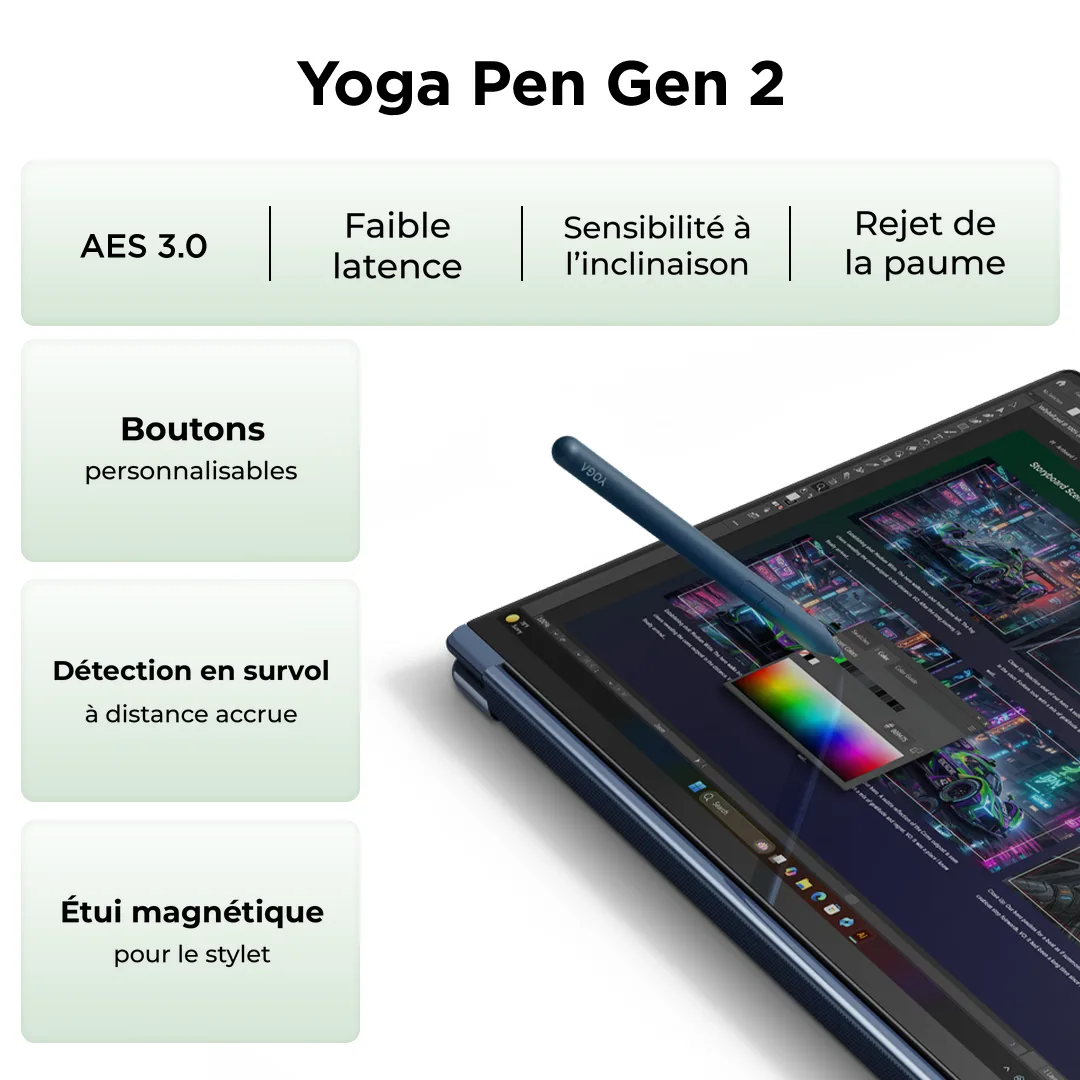 Lenovo Yoga 9 2-in-1 16N1X11 - 16" 2.8K OLED 120Hz RTX Spark N1X PRO 650 32Go 1To W11 — vue 8