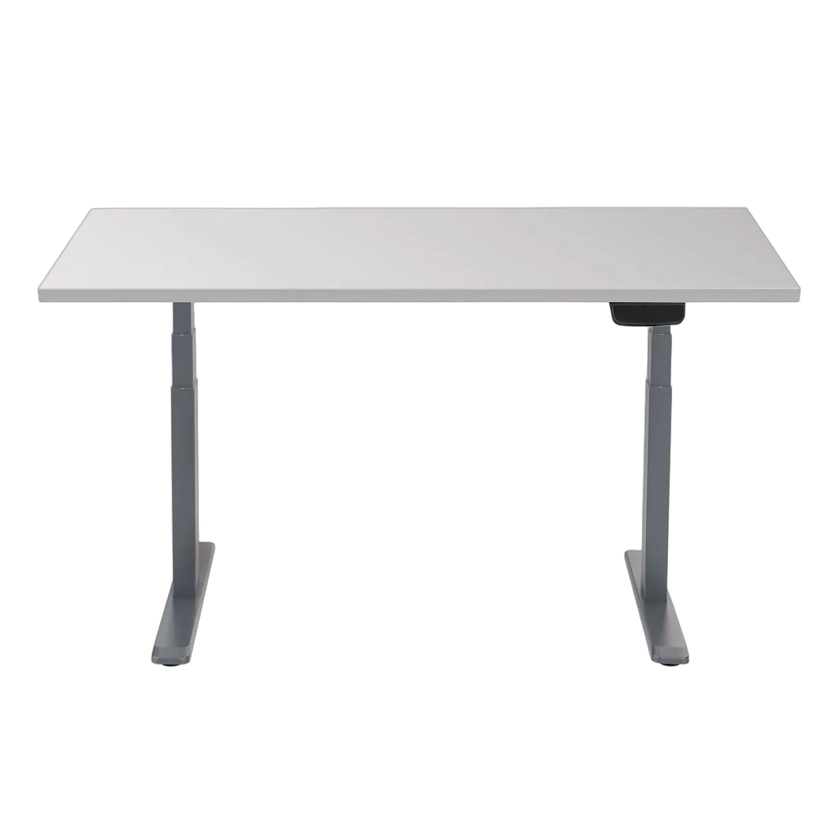 Kimex International Motorisé assis-debout plateau blanc/Pied gris 120x75cm - 150-2412K2 — vue 4