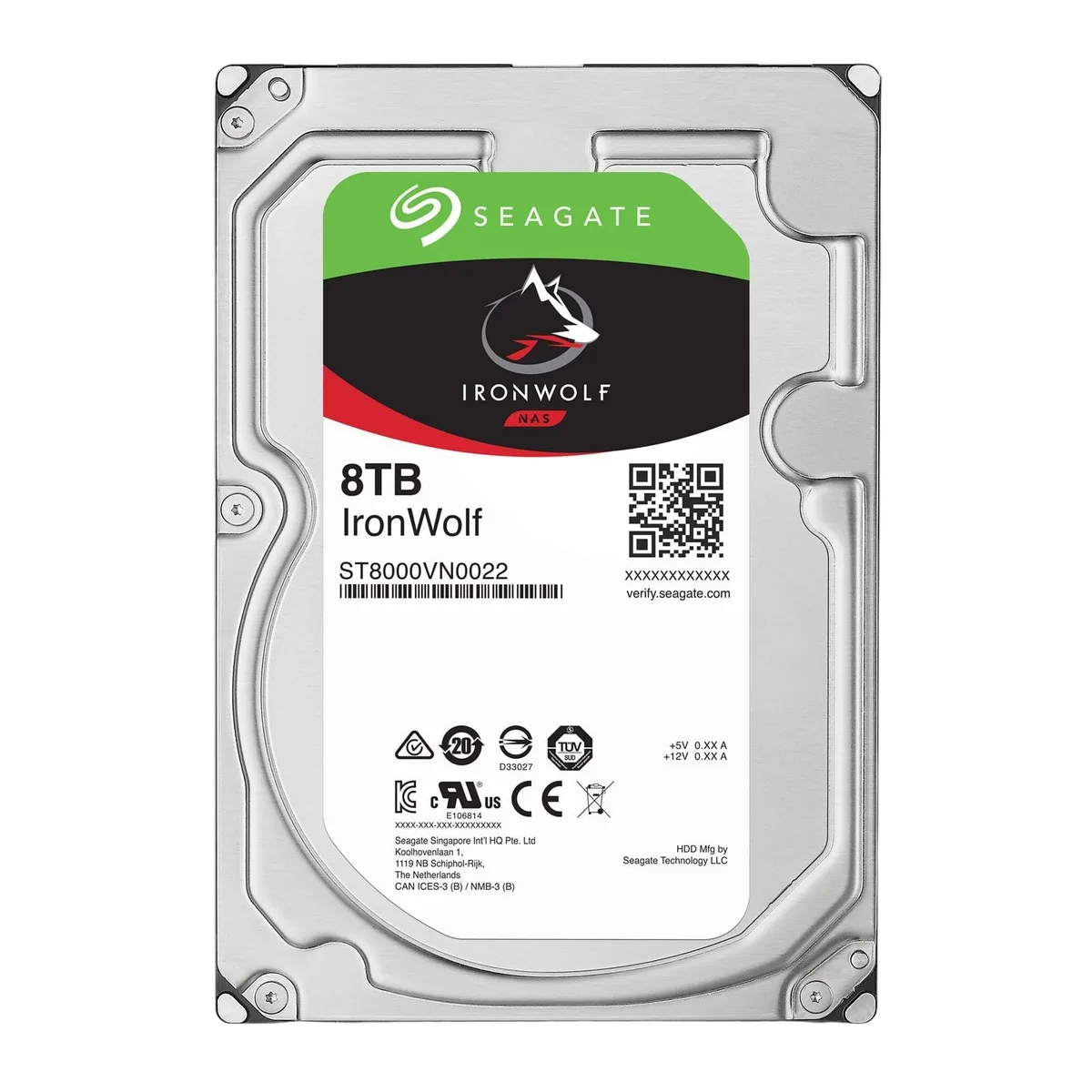 Seagate 8To SATA III 256Mo Ironwolf ST8000VN002 — vue 1