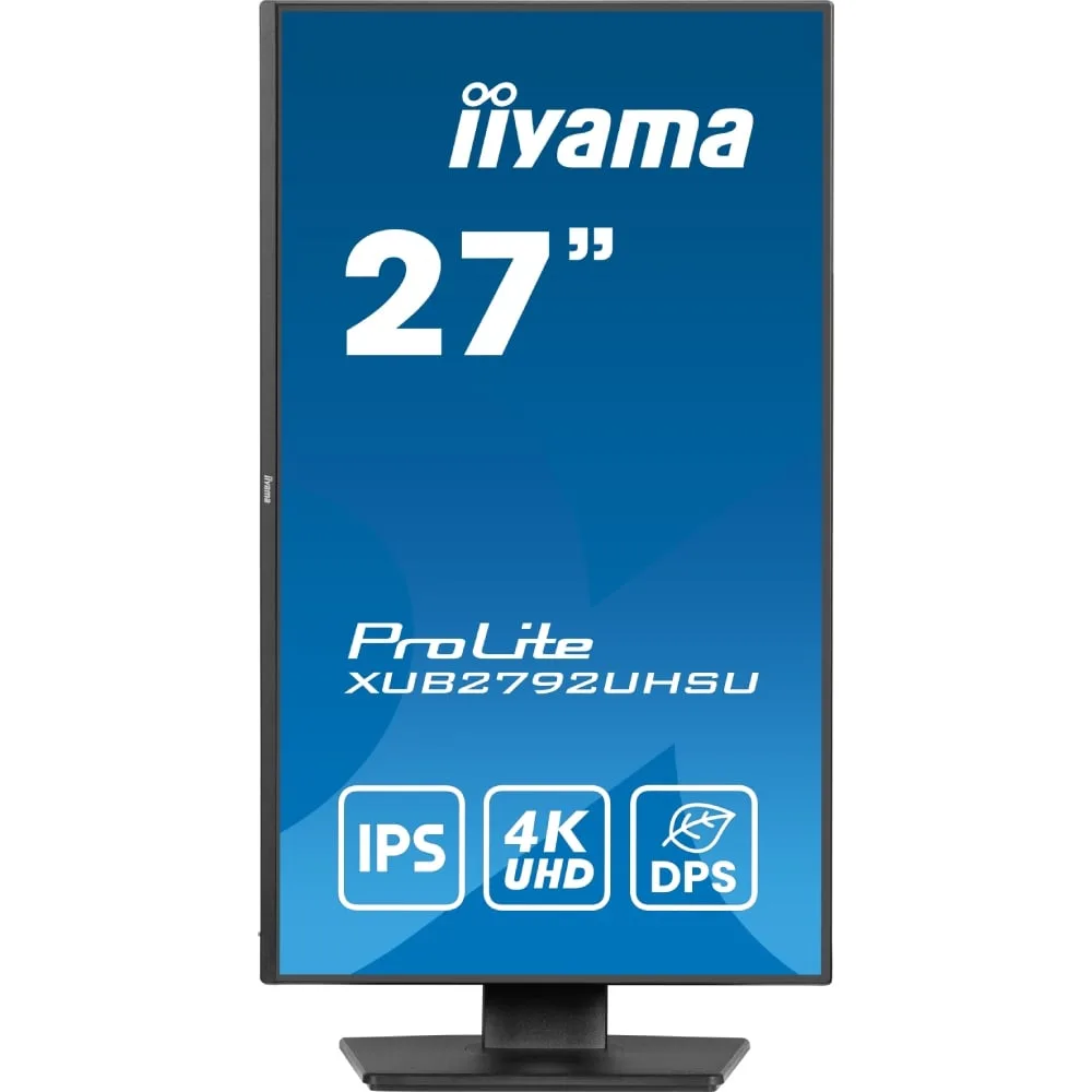 Iiyama PROLITE XUB2792UHSU-B6 - 27" 4K 60Hz IPS 4ms Pivot USB-C HP économie d'énergie dynamique — vue 2