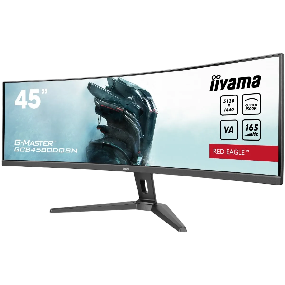 Iiyama G-MASTER GCB4580DQSN-B1 - 45" CURVE Dual QHD 165Hz VA 0.8ms FreeSync — vue 3