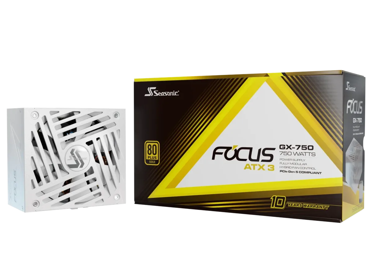 Seasonic ATX 750W 80+ Gold - FOCUS-GX-750-V4-WHITE — vue 1
