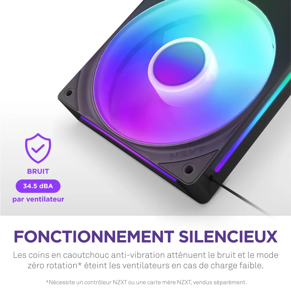 NZXT F420RGB Core Fan (Single Frame) - Noir — vue 13