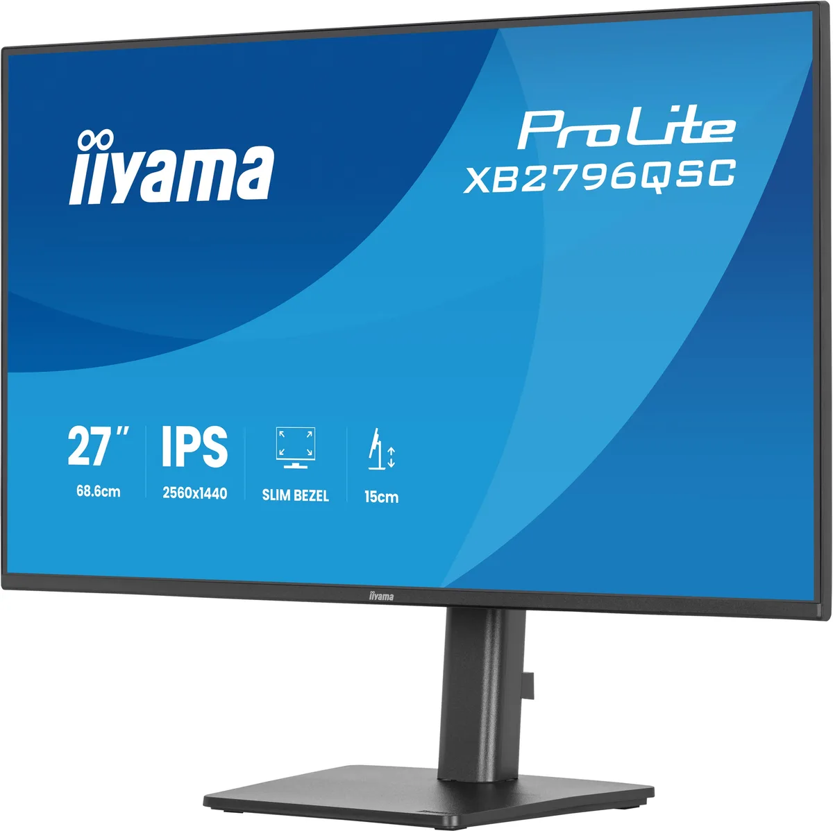 Iiyama Prolite XB2796QSC-B1 - 27" QHD 75Hz USB-C PD 65W — vue 4