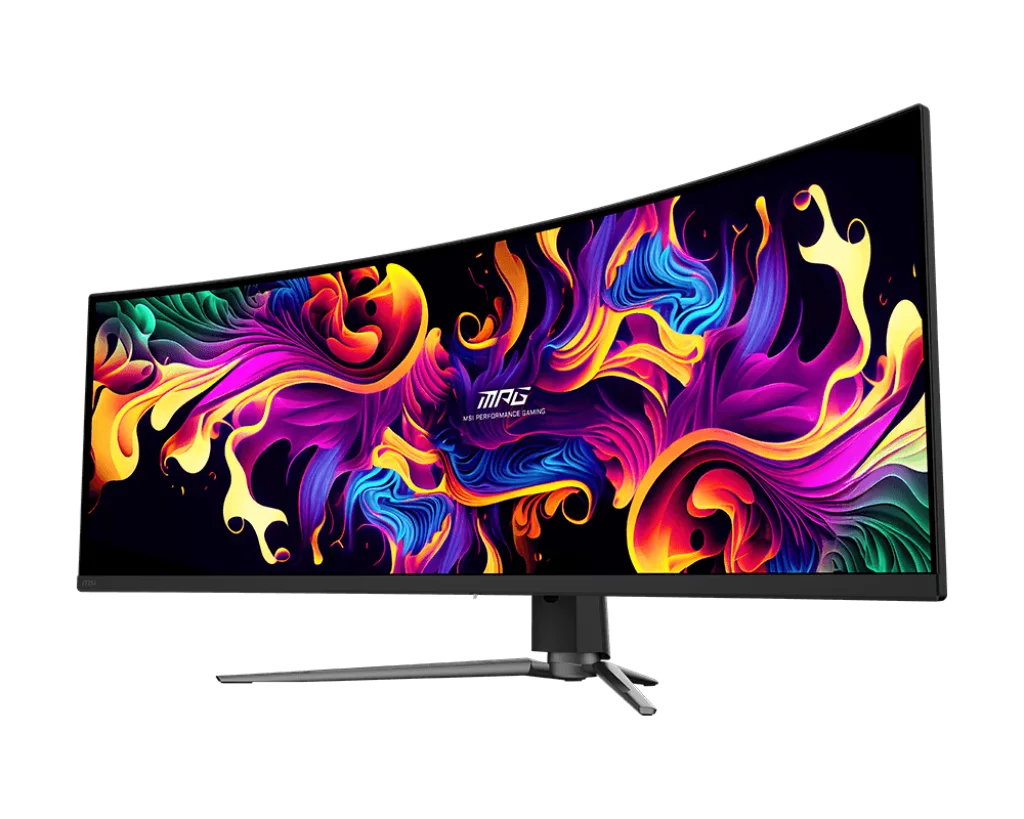 MSI MPG 491CQP - 49" CURVE OLED Dual QHD 144Hz 0.03ms HDR Adaptive Sync — vue 3