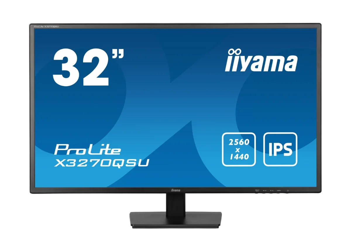 Iiyama PROLITE X3270QSU-B1 - 31.5" QHD 100Hz IPS 3ms HUB USB Adaptive Sync — vue 1