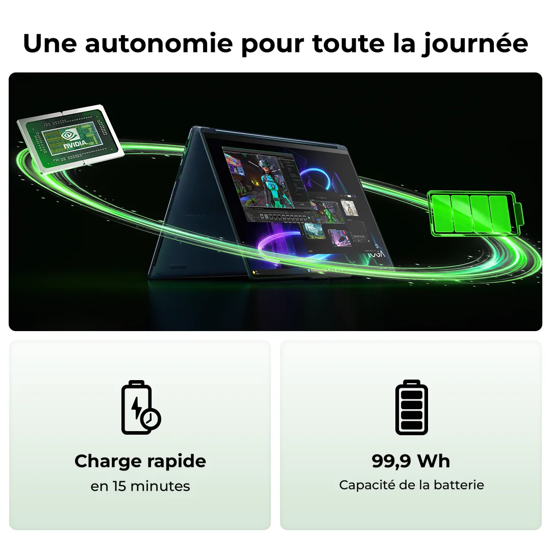 Lenovo Yoga 9 2-in-1 16N1X11 - 16" 2.8K OLED 120Hz RTX Spark N1X PRO 650 32Go 1To W11 — vue 11