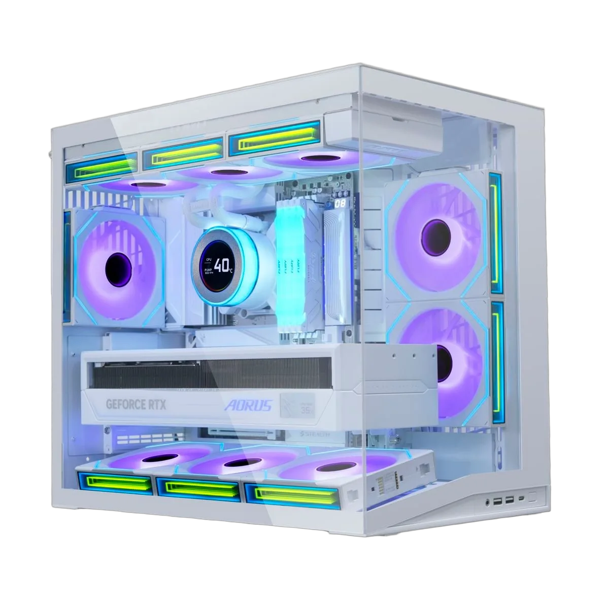 Lian-Li O11D Mini V2 Flow Blanc - mT/Sans Alim/ATX — vue 2