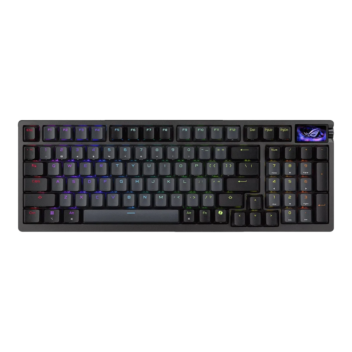 Asus ROG Azoth 96 HE - Magnétique - Sans-Fil - RGB - Noir — vue 2