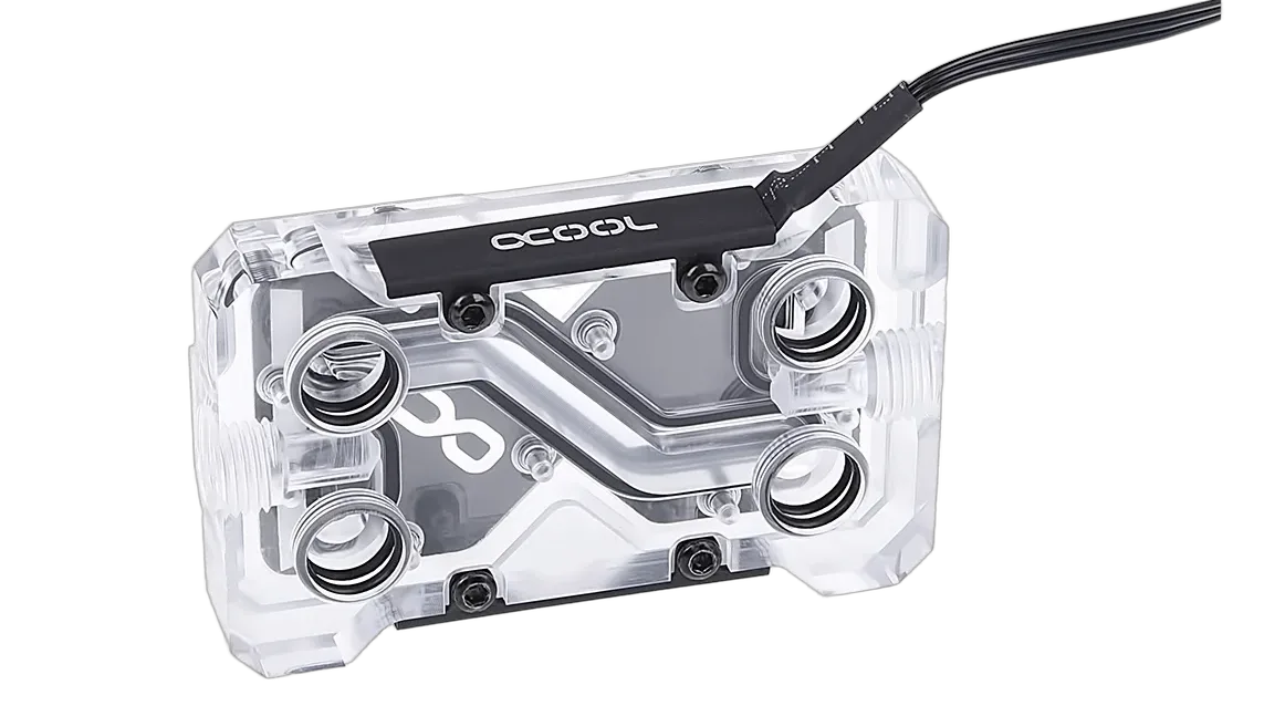 Alphacool GPX SLI Connector Dual - Acryl - Addressable RGB — vue 4