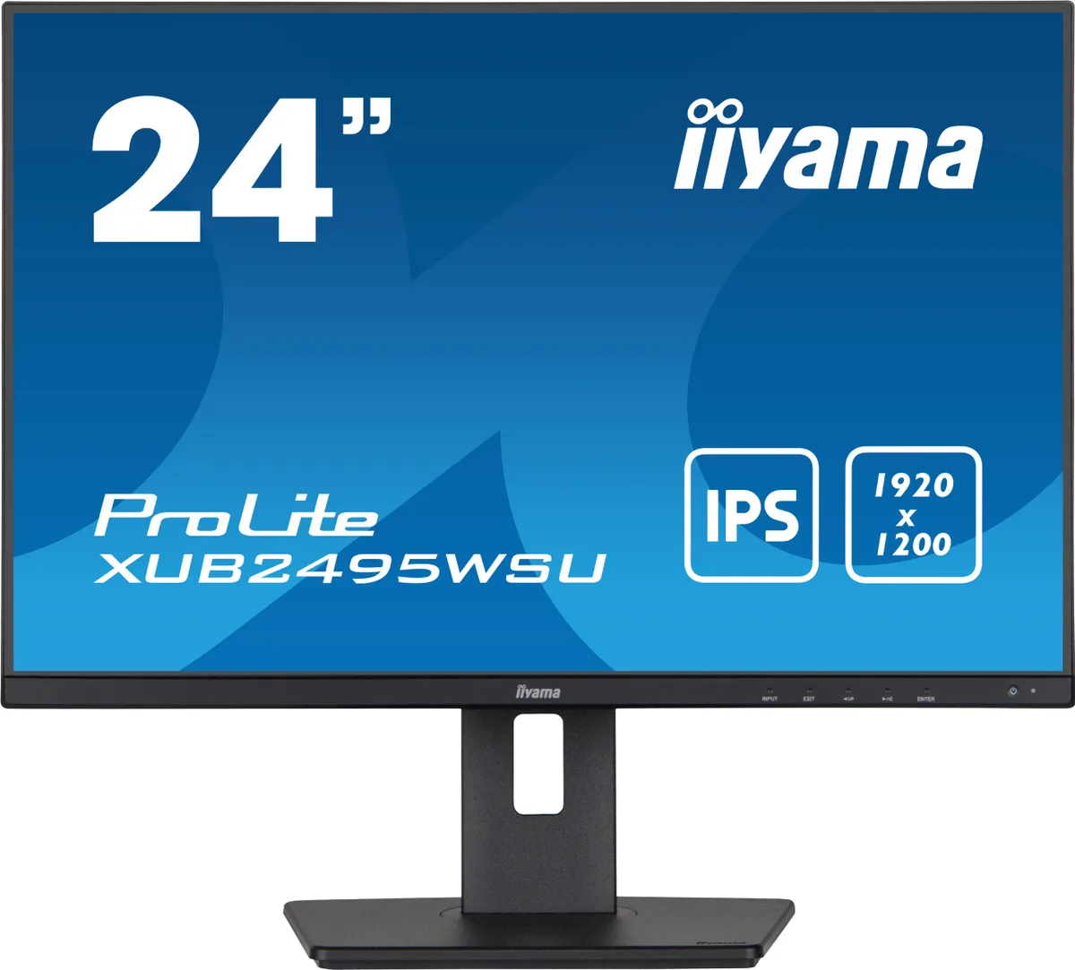 Iiyama XUB2495WSU-B5 - 24.1" FHD+ 60Hz IPS 5ms Pivot VGA DP HDMI — vue 1