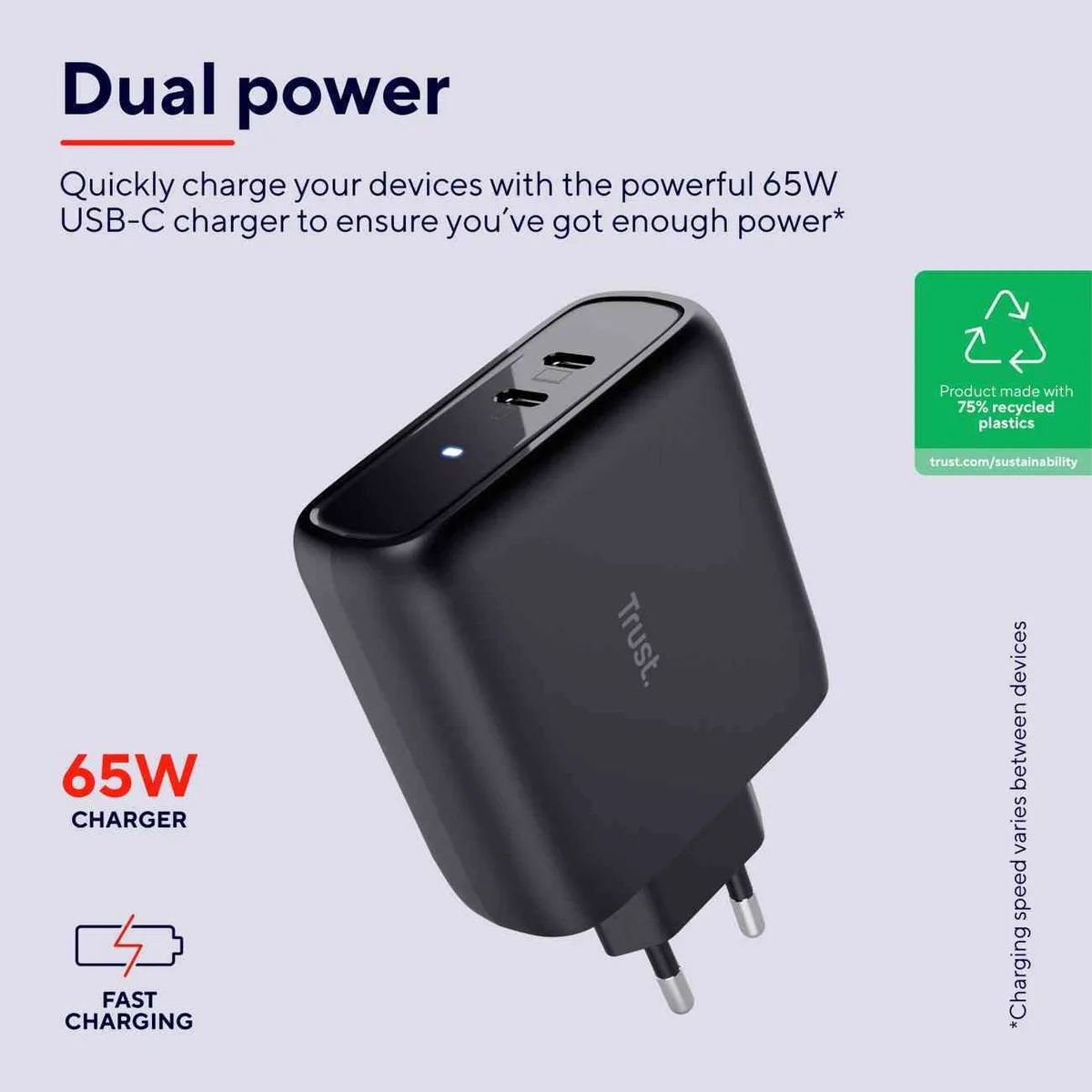Trust Chargeur universel MAXO 65W - 2 ports USB-C — vue 8