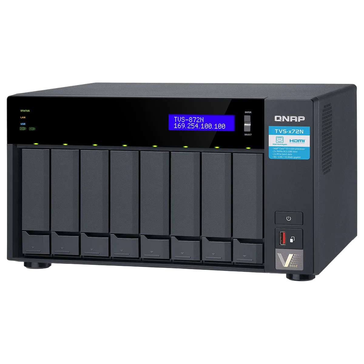 Qnap TVS-872N-i3-8G - 8 HDD — vue 3