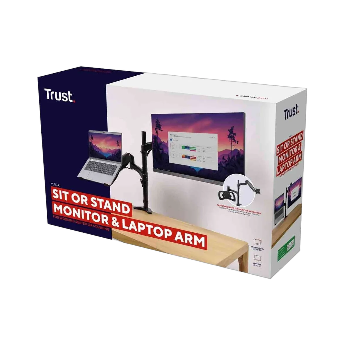 Trust Double bras MARA pour écran et ordinateur portable — vue 6