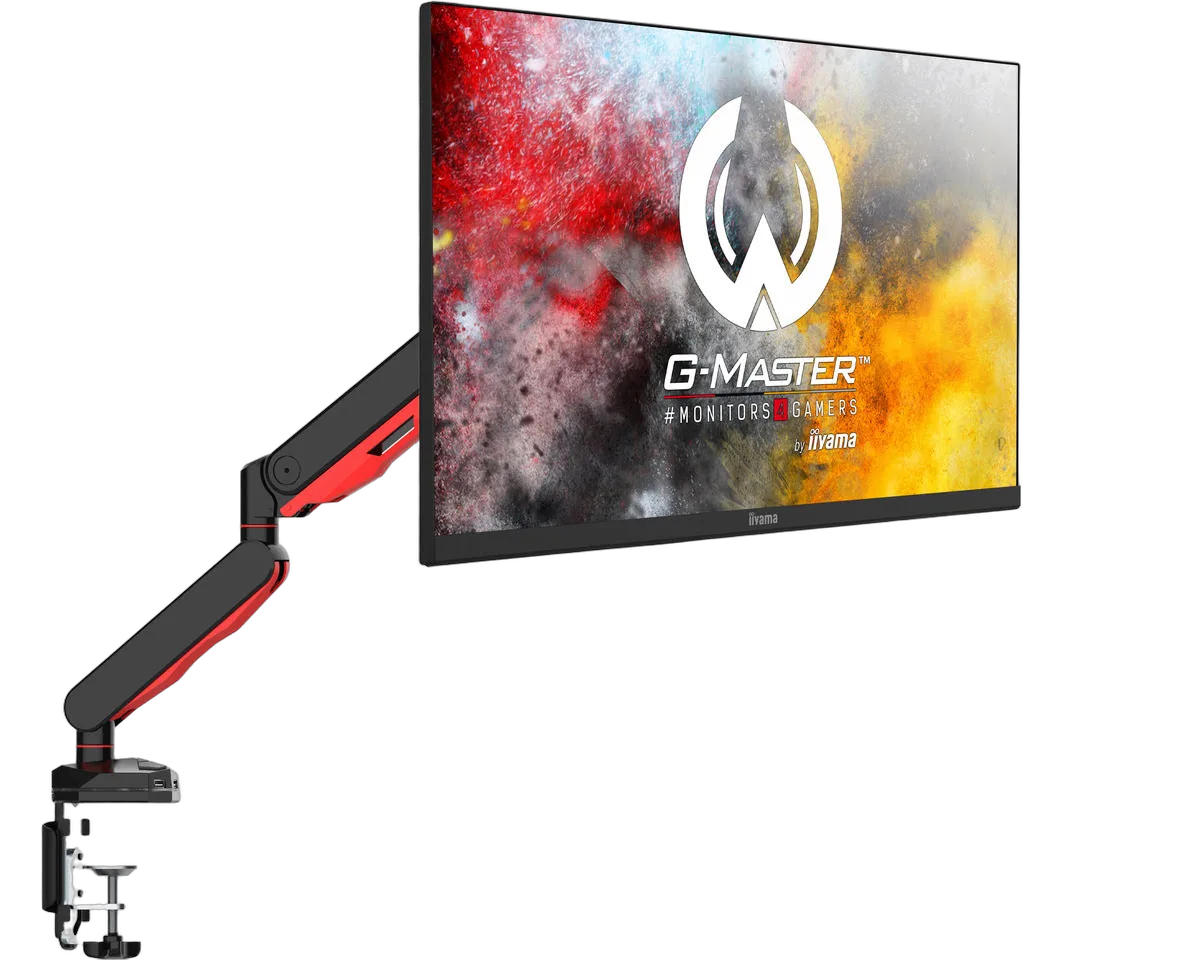 Iiyama Support de bureau pneumatique 1 écran - 17" 30" - LED+USB - DSG3001C-R1 — vue 4
