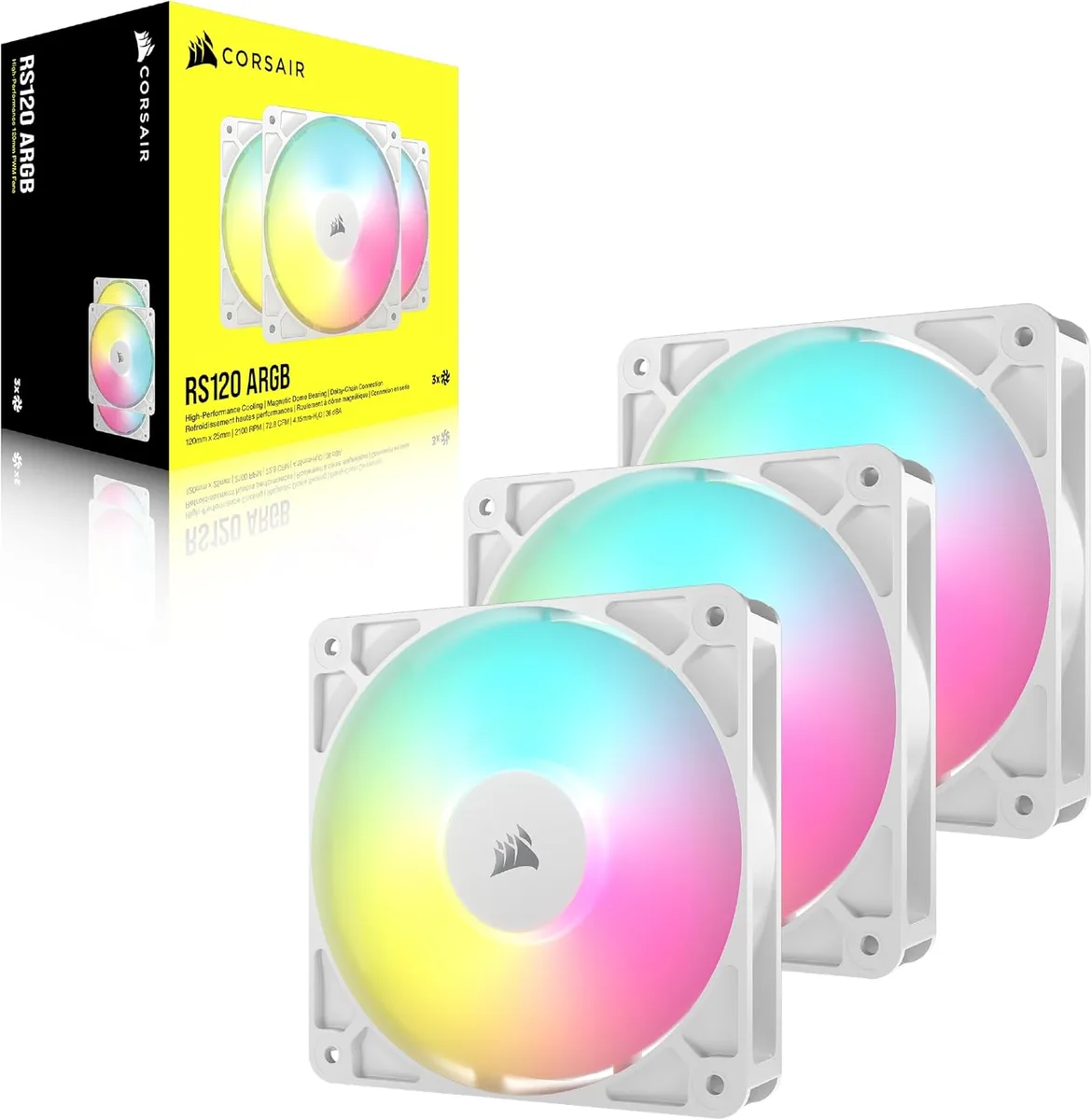Corsair RS120 ARGB Triple pack - Blanc — vue 2