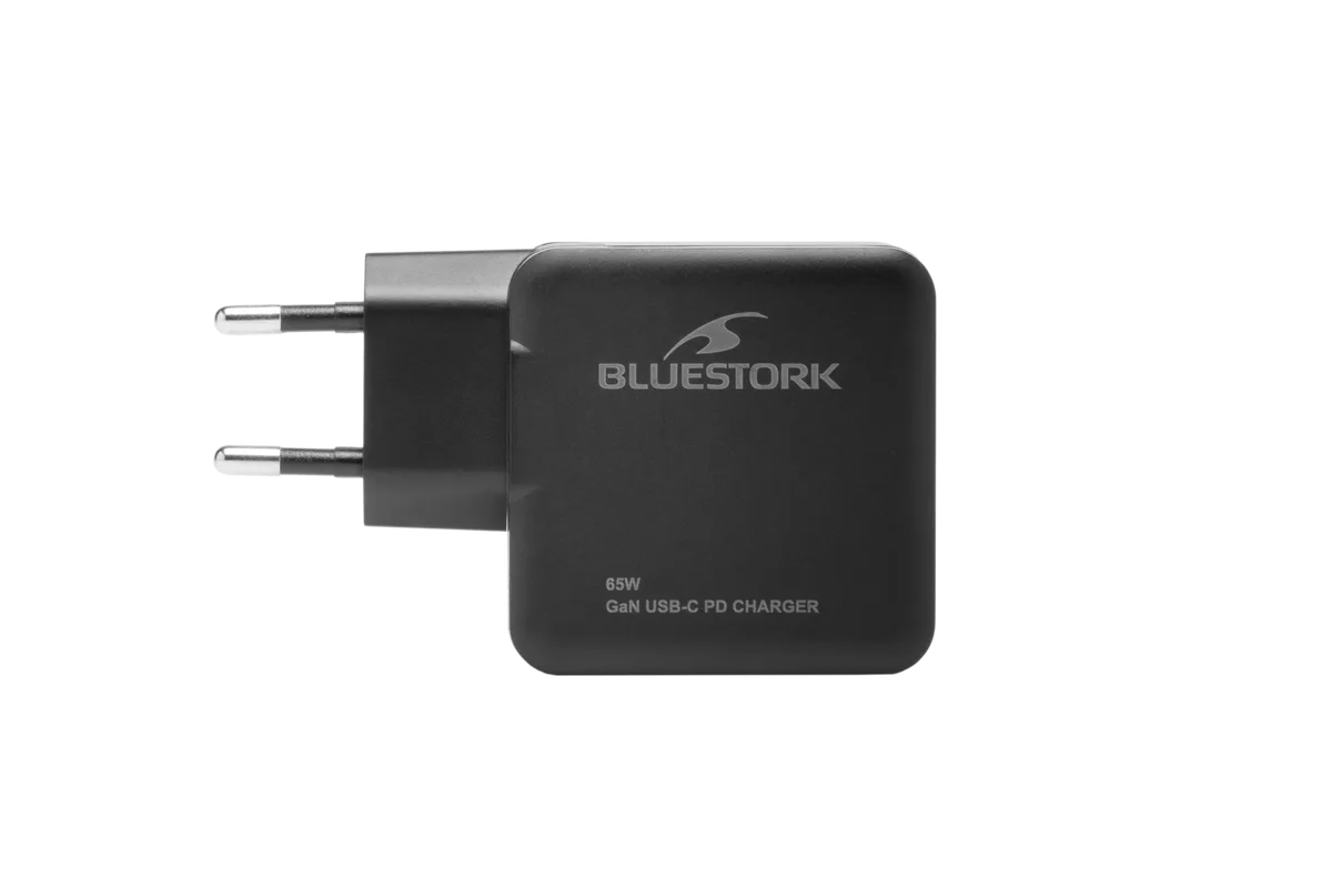 Bluestork Chargeur GaN 65W - USB-C + Câble USB-C 1.8m - Noir — vue 7