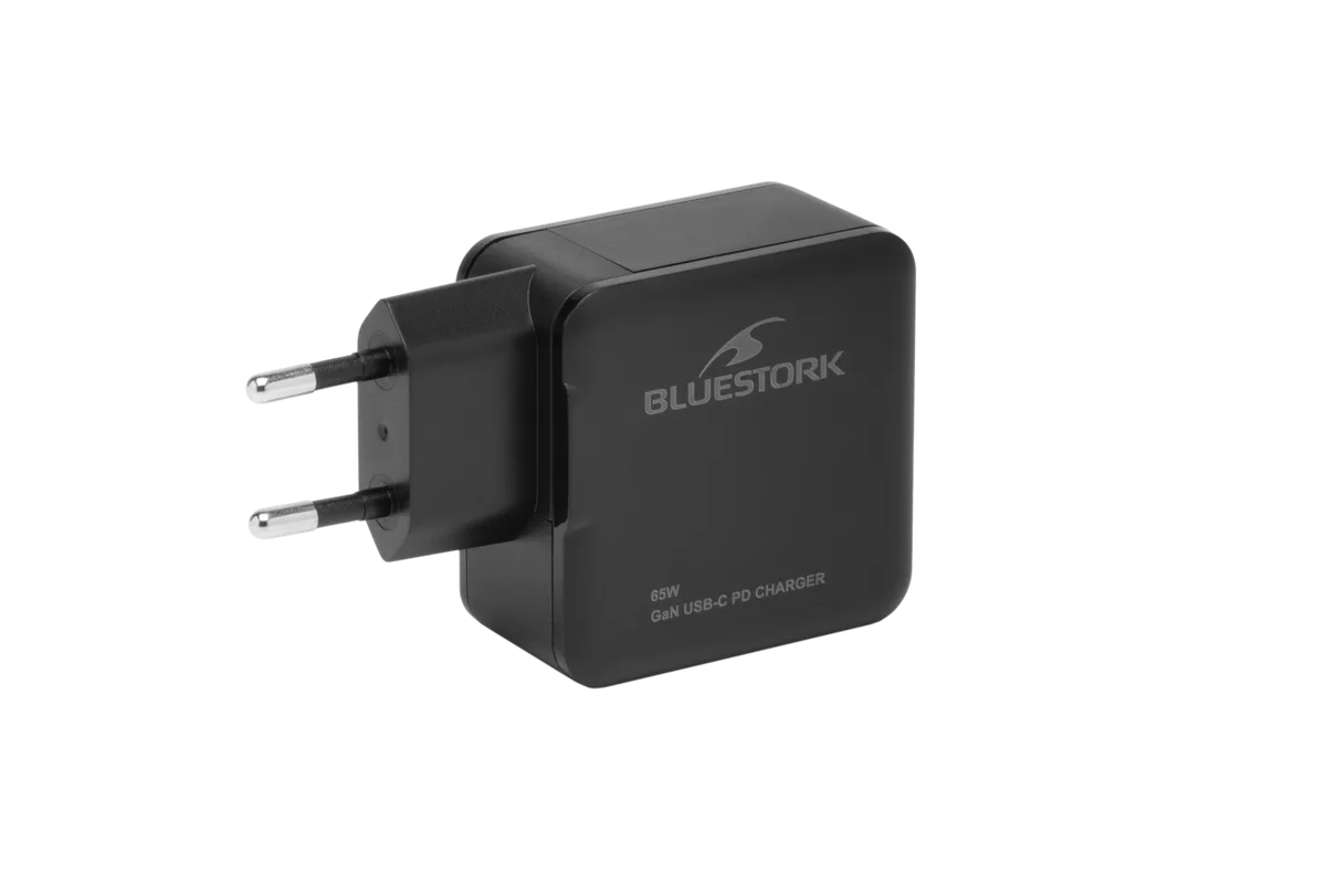 Bluestork Chargeur GaN 65W - USB-C + Câble USB-C 1.8m - Noir — vue 6