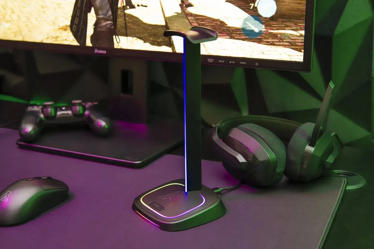 The G-LAB K-Stand Neon RGB Hub - Noir — vue 4