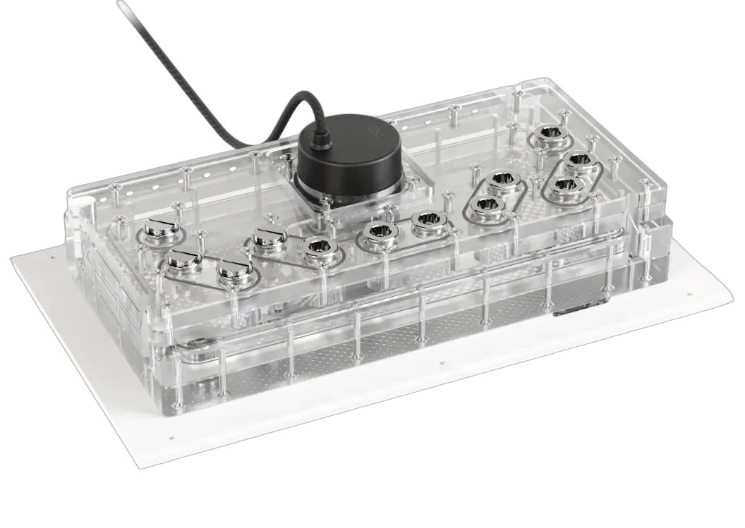 Alphacool Apex Distro Dark Base Pro 901 + Pompe - Blanc — vue 2