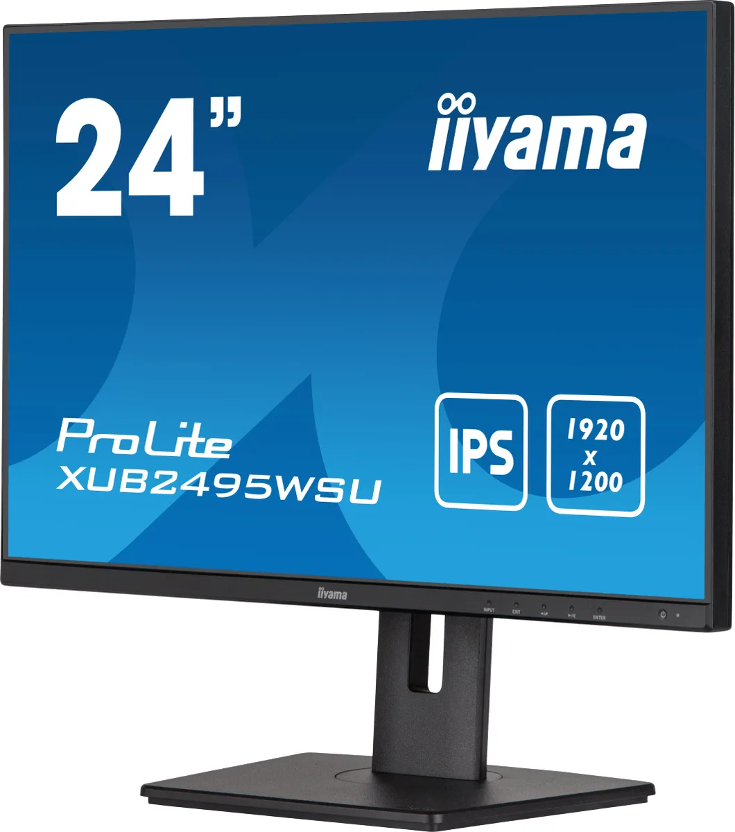 Iiyama XUB2495WSU-B5 - 24.1" FHD+ 60Hz IPS 5ms Pivot VGA DP HDMI — vue 7