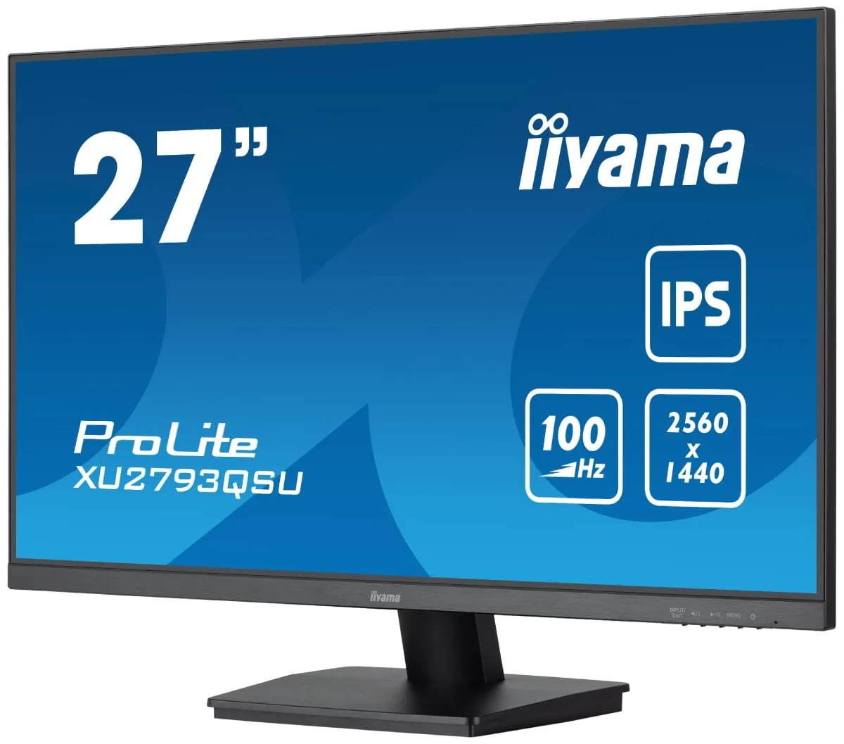Iiyama PROLITE XU2793QSU-B6 - 27" QHD 100Hz IPS 1ms FreeSync — vue 3