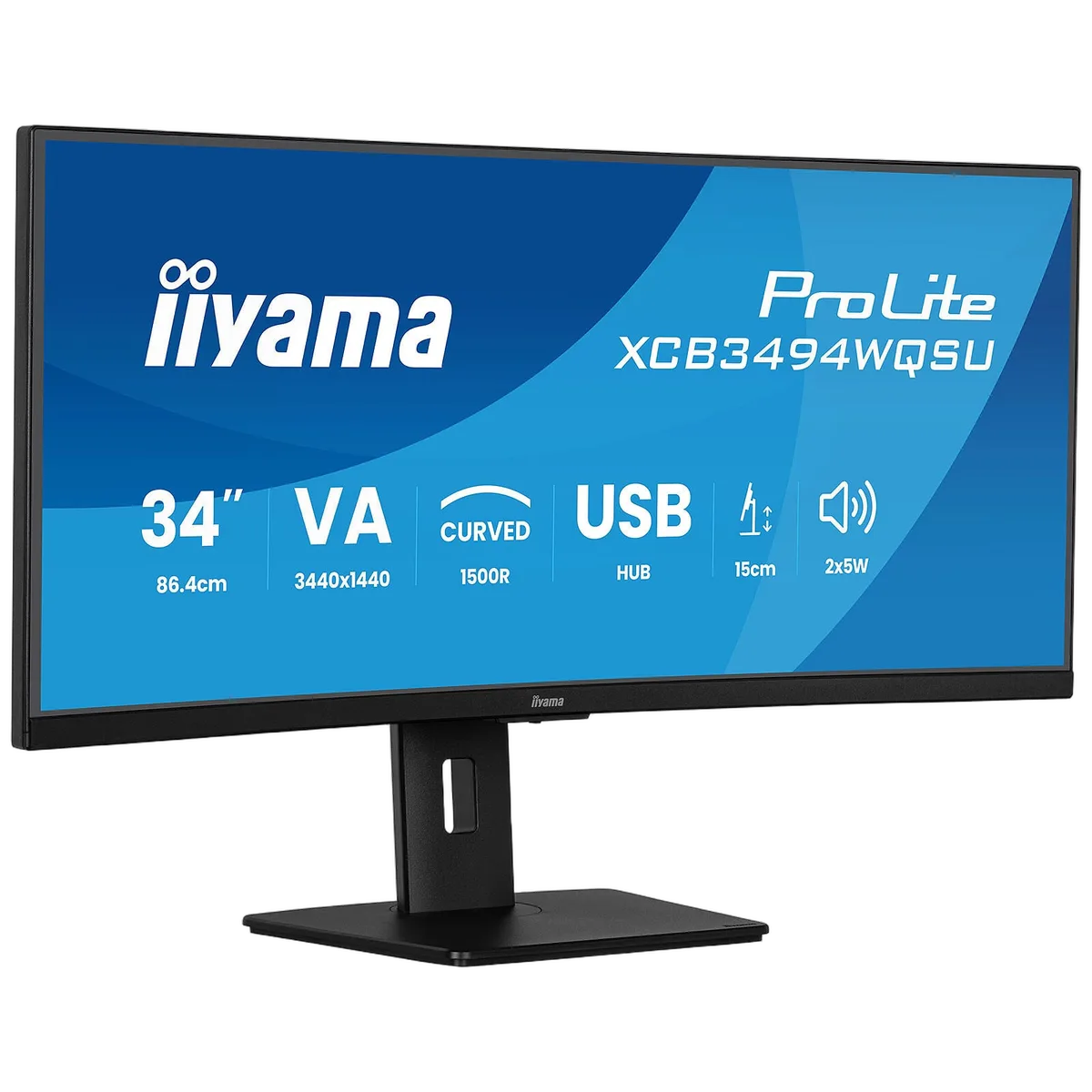 Iiyama XCB3494WQSU-B1 - 34"CURVE UWQHD 120Hz VA 0,4ms FreeSync Premium — vue 4
