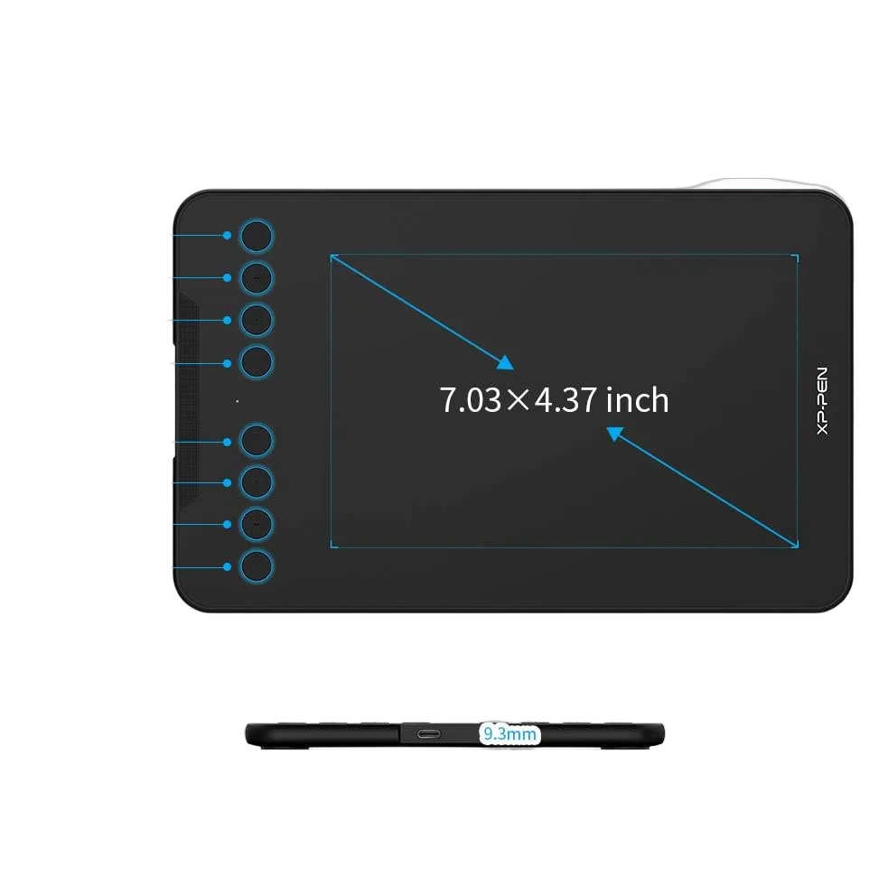 XPPEN DECO Mini7 V2 - 5080LPI 7" Noir — vue 5