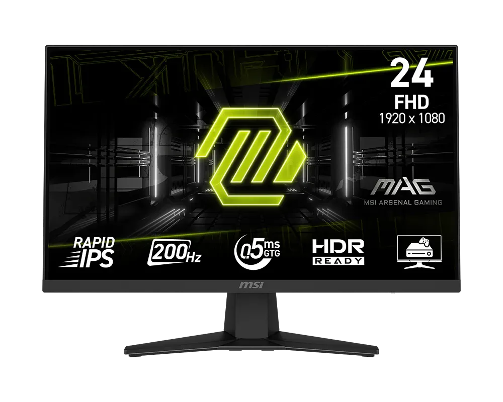 MSI MAG 244F - 23.8" FHD 200Hz Fast IPS 0.5ms FreeSync Premium — vue 1