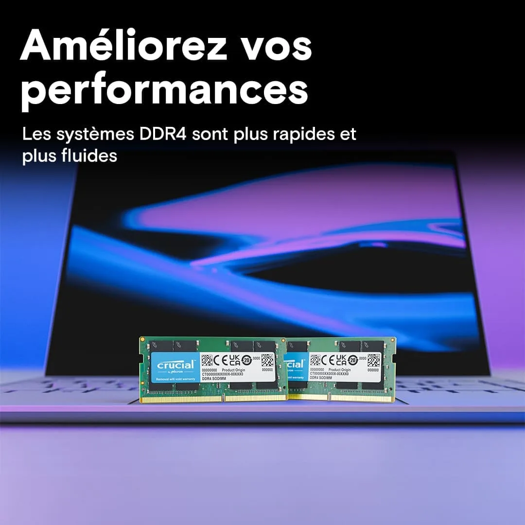 Crucial CT16G4SFRA32AT 16Go (1x16Go) SO-DDR4 3200MHz OEM — vue 3