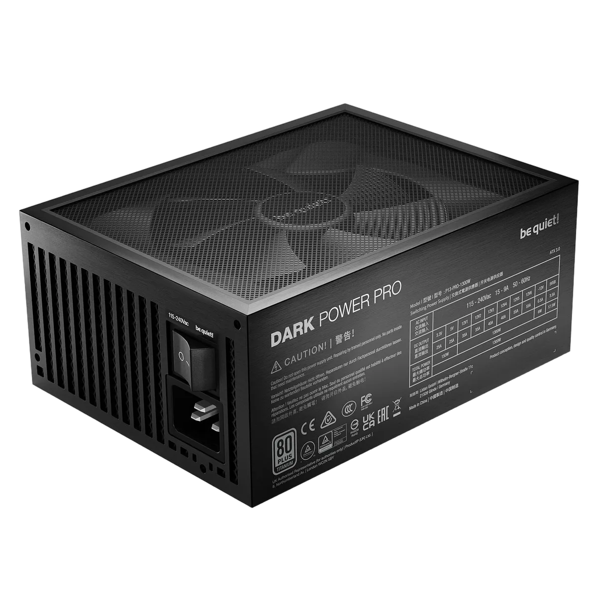 be quiet! ATX 1300W - Dark Power PRO 13 80+ TITANIUM - BN331 — vue 2