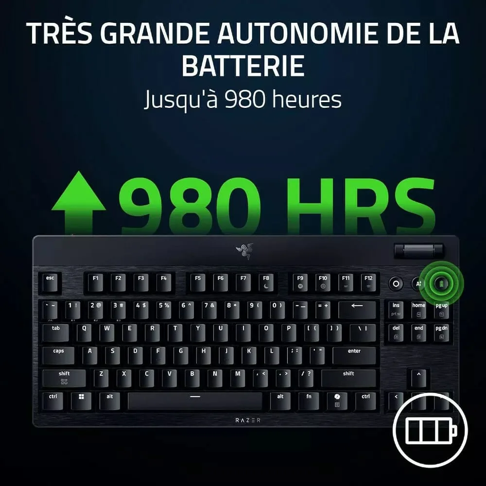 Razer BlackWidow V4 TKL LP - Mécanique (Switch Orange) - Sans-Fil - RGB - Noir — vue 7