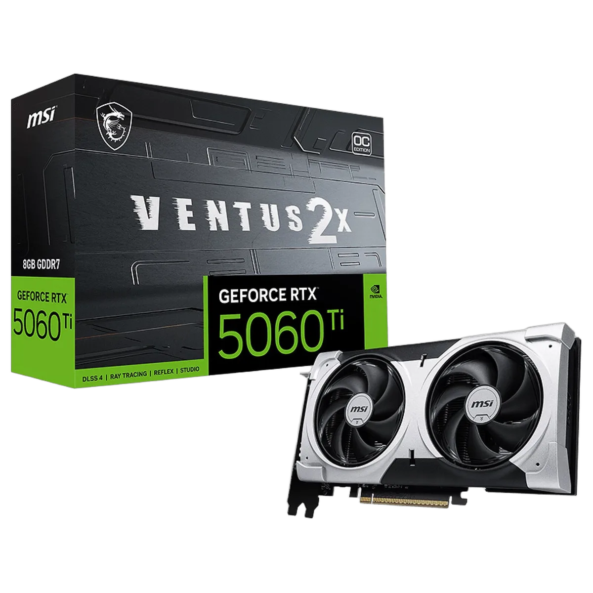 MSI GeForce RTX 5060 Ti 8G VENTUS 2X OC PLUS — vue 1