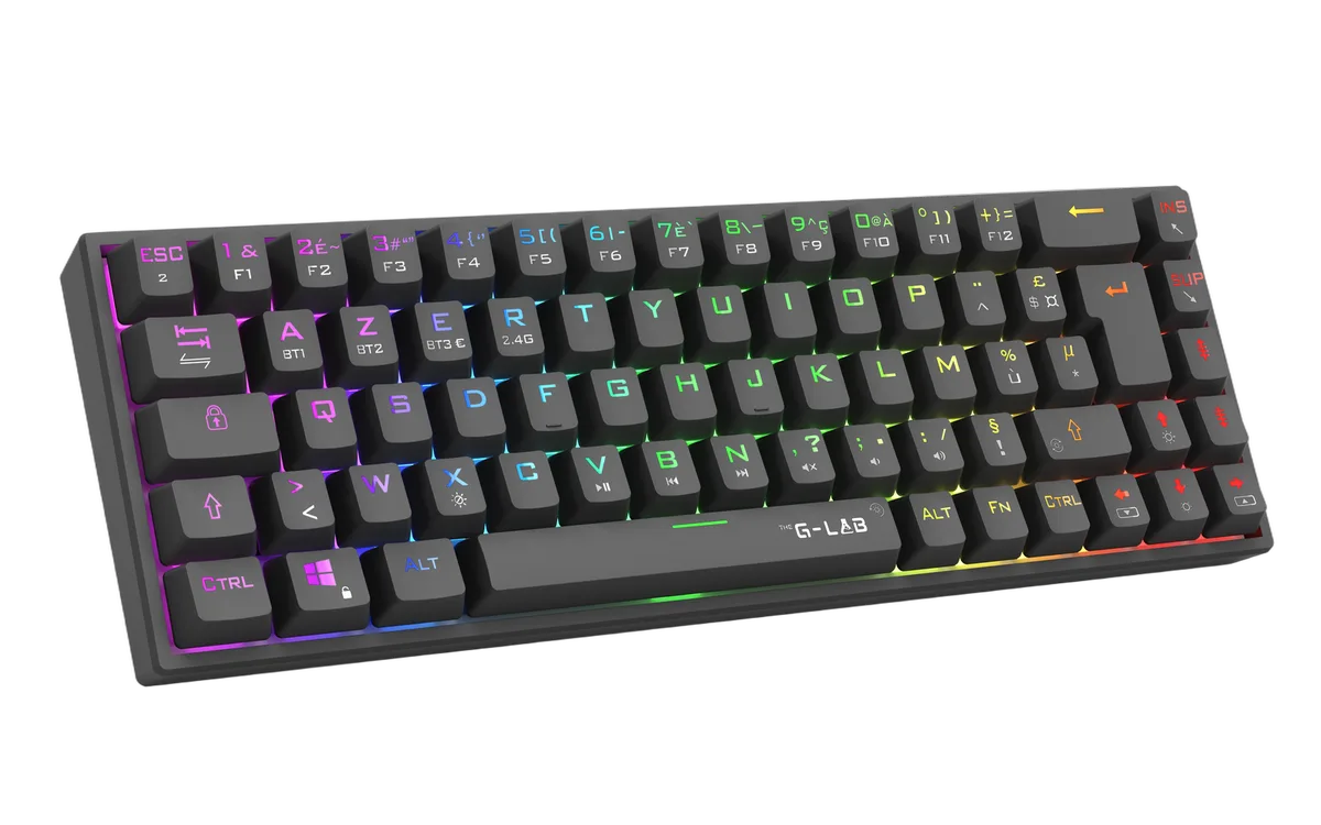 The G-LAB Keys Titanium 65% RGB - Triple mode - Noir — vue 1