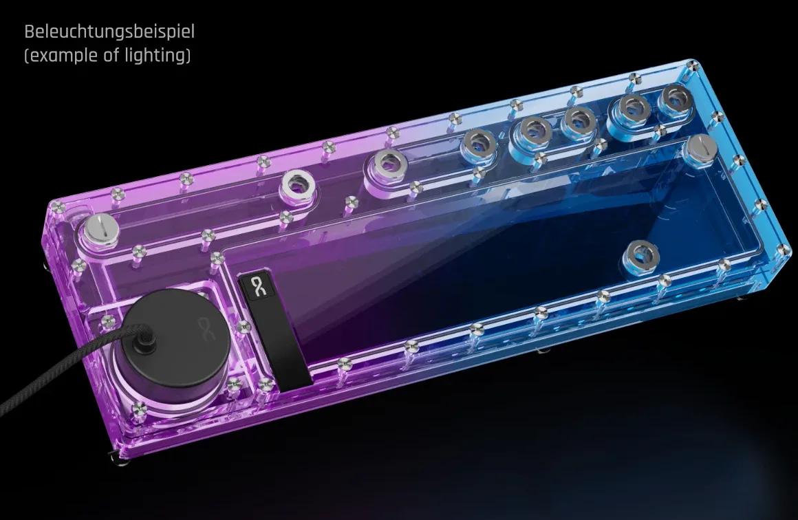 Alphacool Core Distro Plate 420 Left D5 avec pompe VPP Apex — vue 2