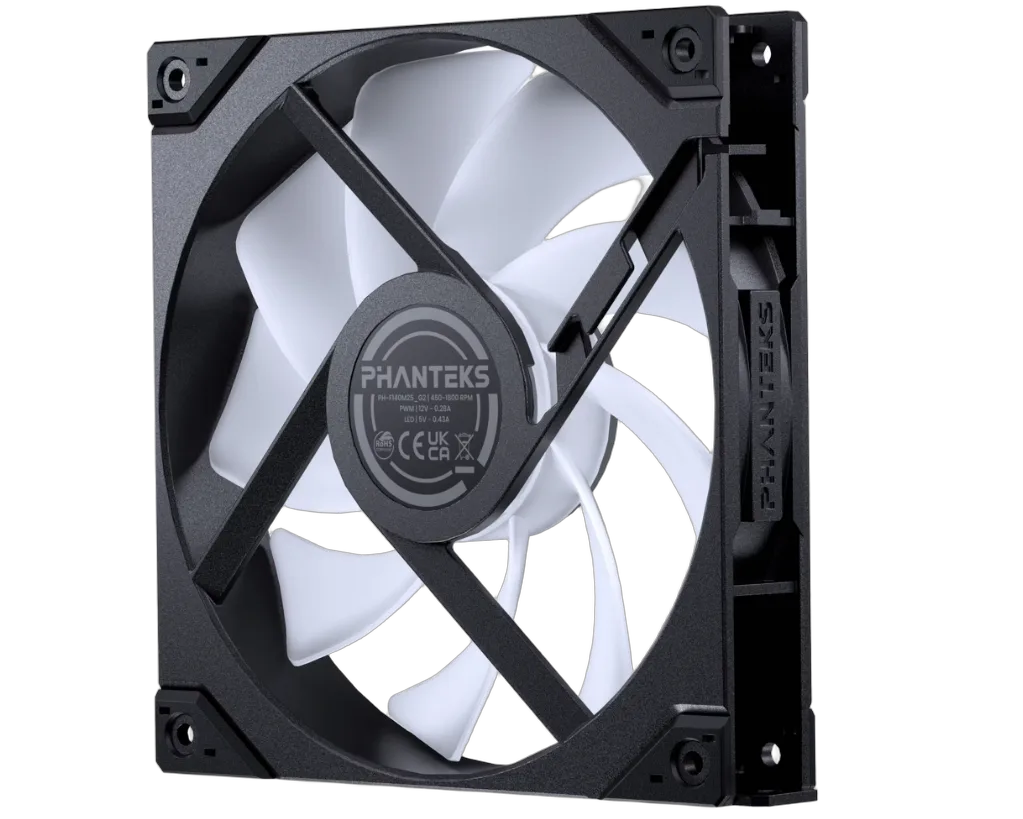 Phanteks M25 Gen2 PWM Noir 140mm D-RGB — vue 3
