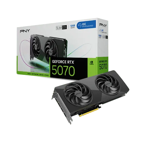 PNY GeForce RTX 5070 12Go Slim Dual Fan Overclocked — vue 1