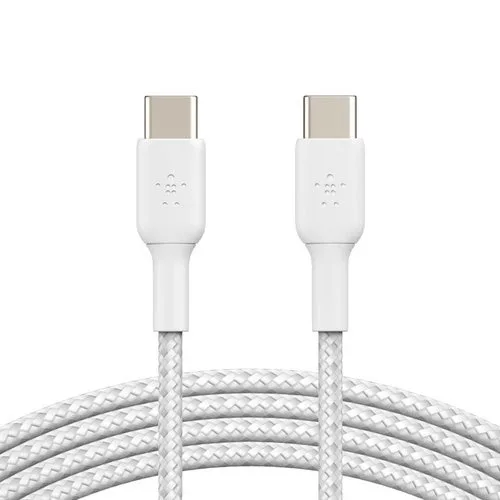 Belkin USB-C to USB-C Cable Braided 1M White — vue 5