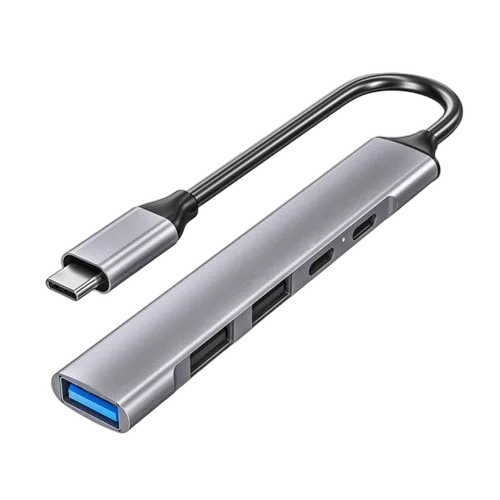 DLH Energy USB-C (M) ADAPTER HUB WITH 3 — vue 1