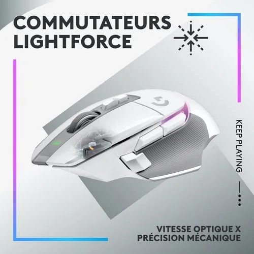 Logitech G502 X Plus - Sans-Fil - RGB - Blanc — vue 10