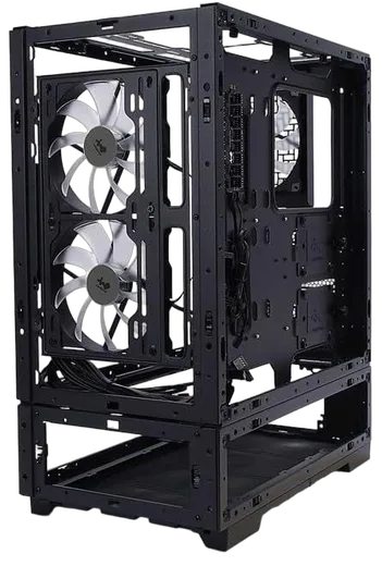 In Win MODFREE Base ARGB Noir - GT/Sans Alim/E-ATX — vue 3