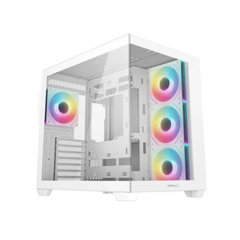 Deepcool CG530 4F Blanc - MT/Sans Alim/ATX + MYSTIQUE 240 ARGB Blanc — vue 2