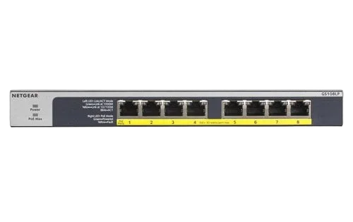 Netgear 8PT POE/POE+GIGABIT UNMANAGED SWCH — vue 5