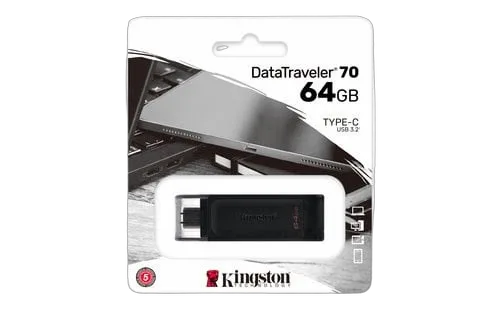 Kingston 64GB USB-C 3.2 Gen 1 DataTraveler 70 — vue 7
