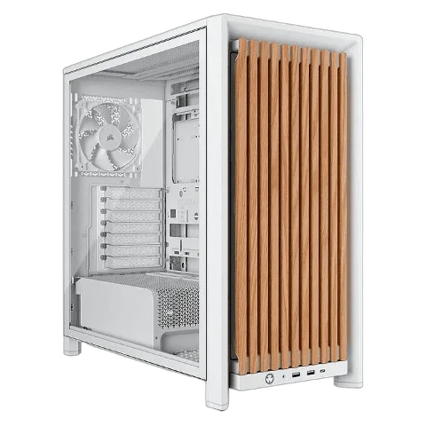 Corsair FRAME 4000D WOOD RS Blanc - MT/Sans Alim/E-ATX — vue 1