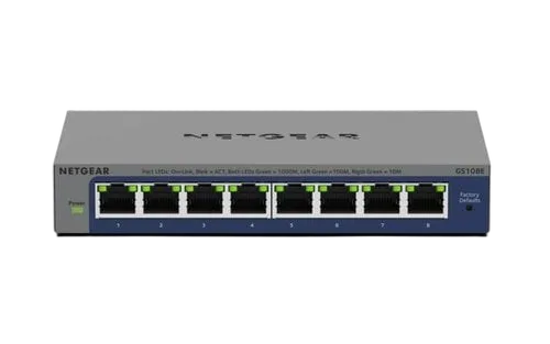 Netgear 8PT GIGABIT PLUS SWITCH — vue 3
