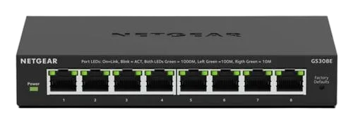 Netgear 8PT GIGABIT PLUS SWITCH GS308E — vue 3