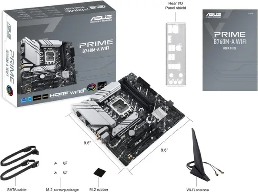 Asus PRIME B760M-F WIFI — vue 3