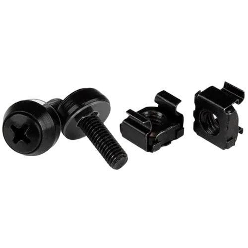 StarTech M5 Screws & Cage Nuts - 100 Pack Black — vue 1